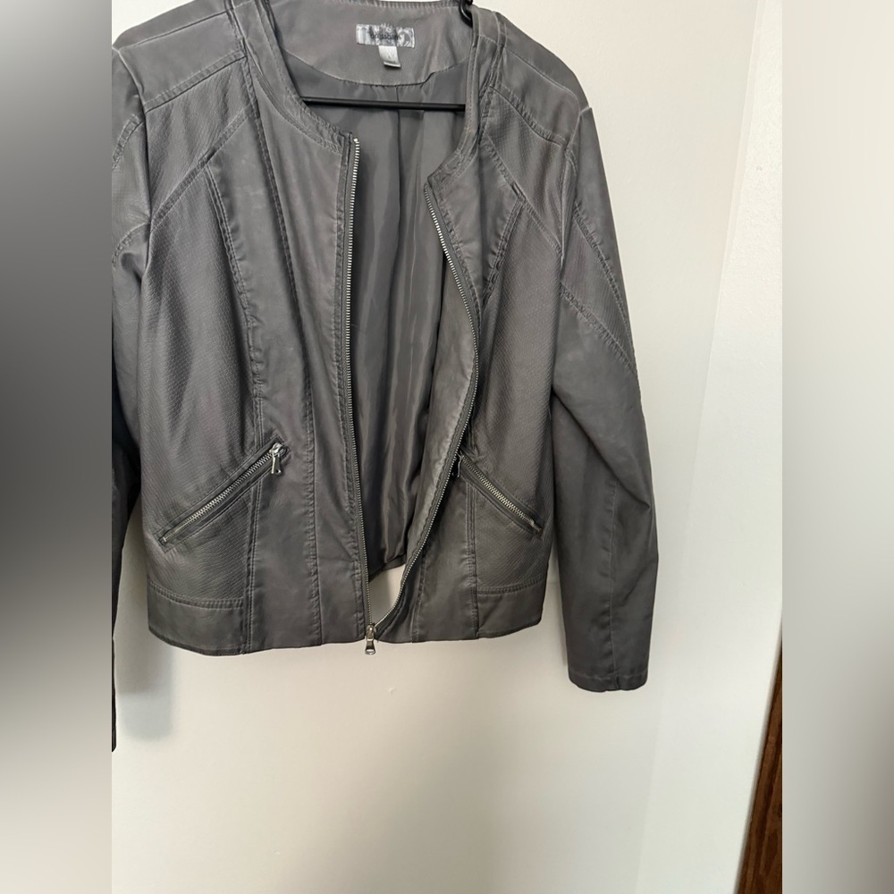 dressbarn Gray Bomber Jacket - Picture 7 of 13